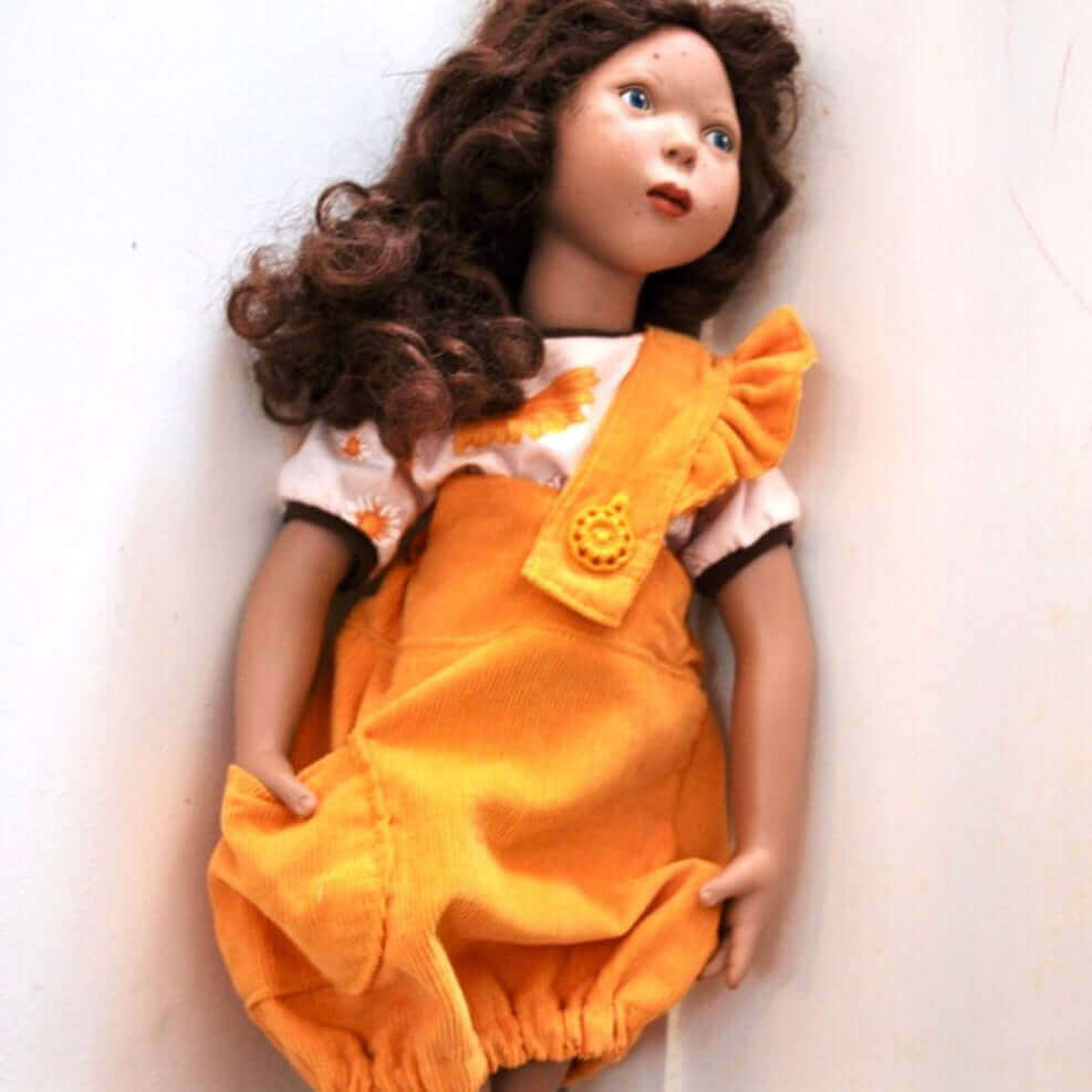 Dolls pinafore dress sewing pattern instant DIGITAL download 18” dolls dress PDF