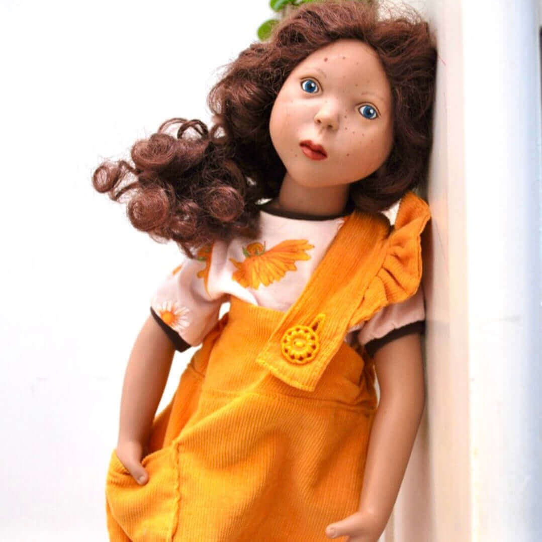 Dolls pinafore dress sewing pattern instant DIGITAL download 18” dolls dress PDF