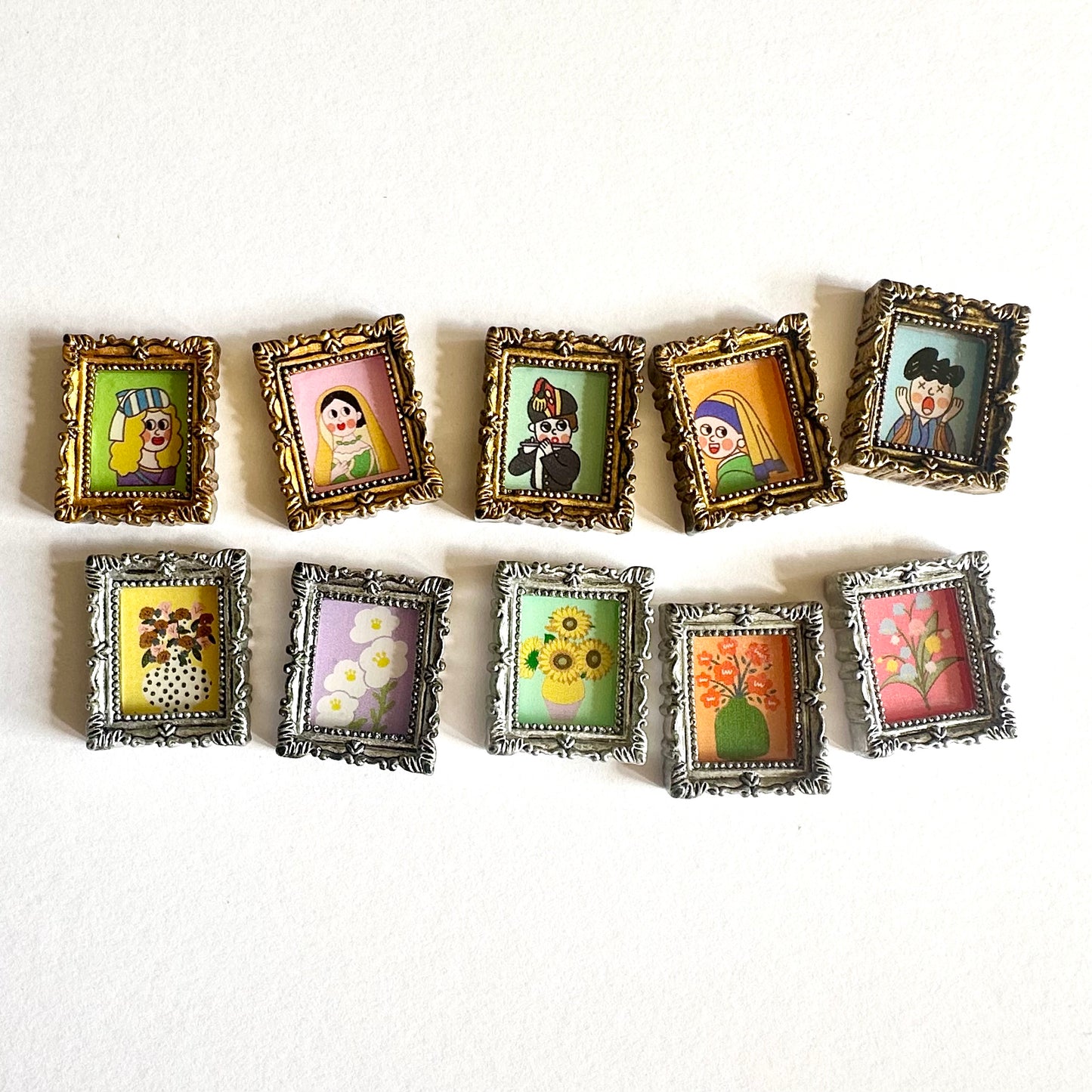 Dollhouse decor tiny framed wall art 1/12