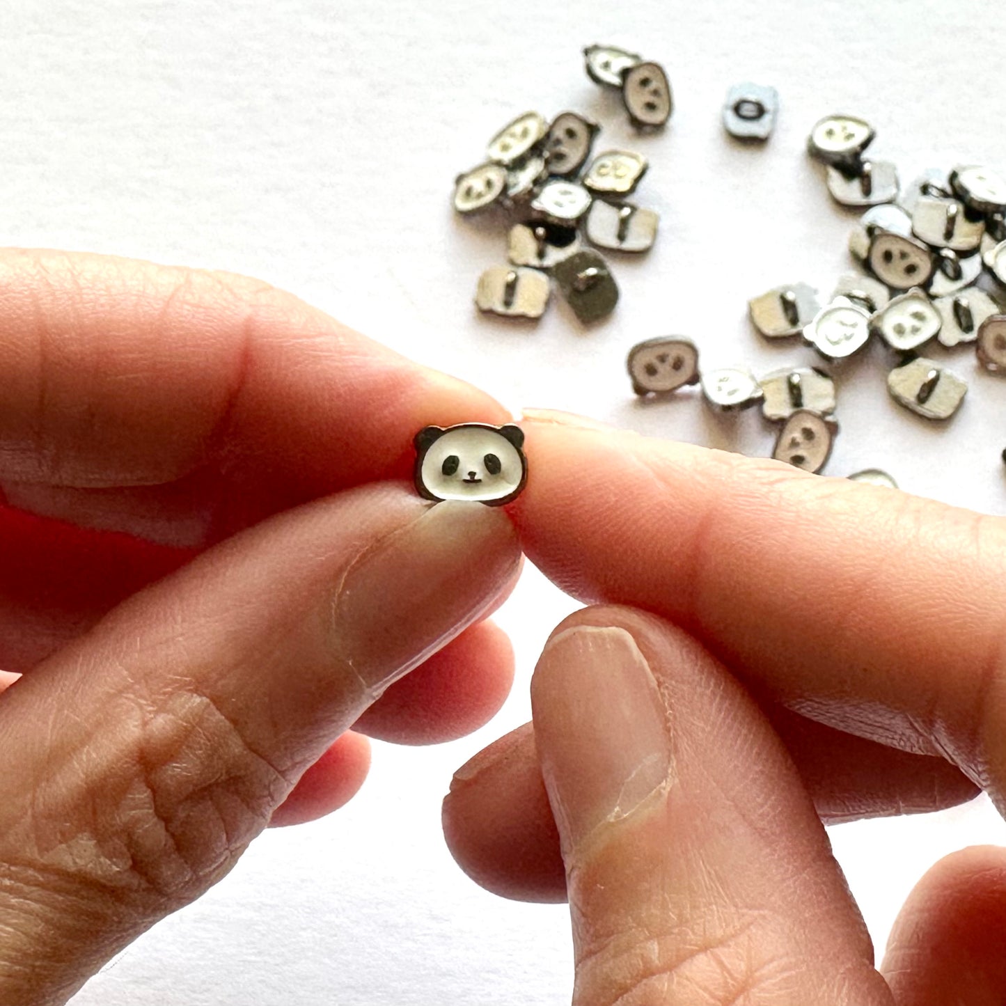 Panda buttons for dolls clothes 8mm