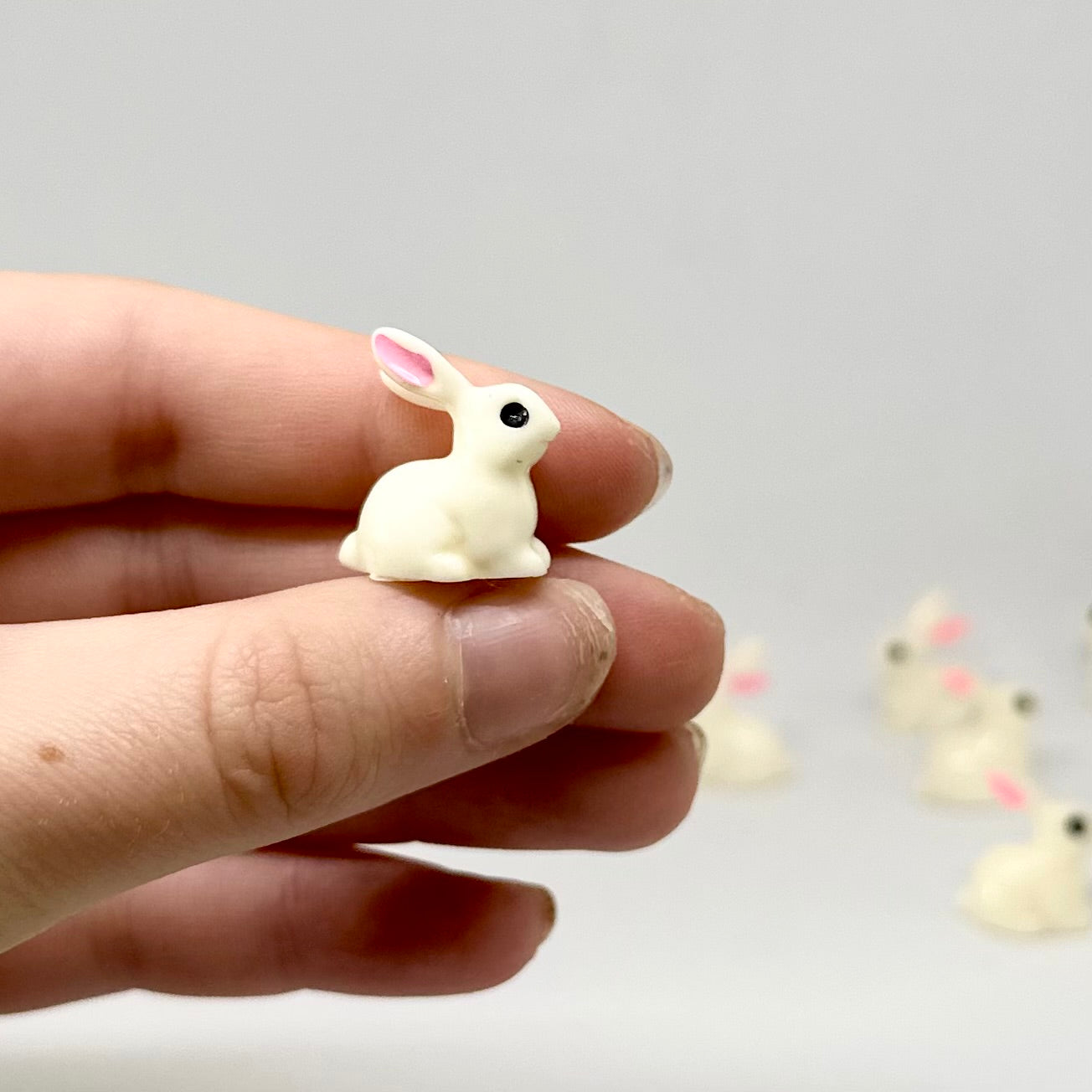 Tiny Easter rabbit charms