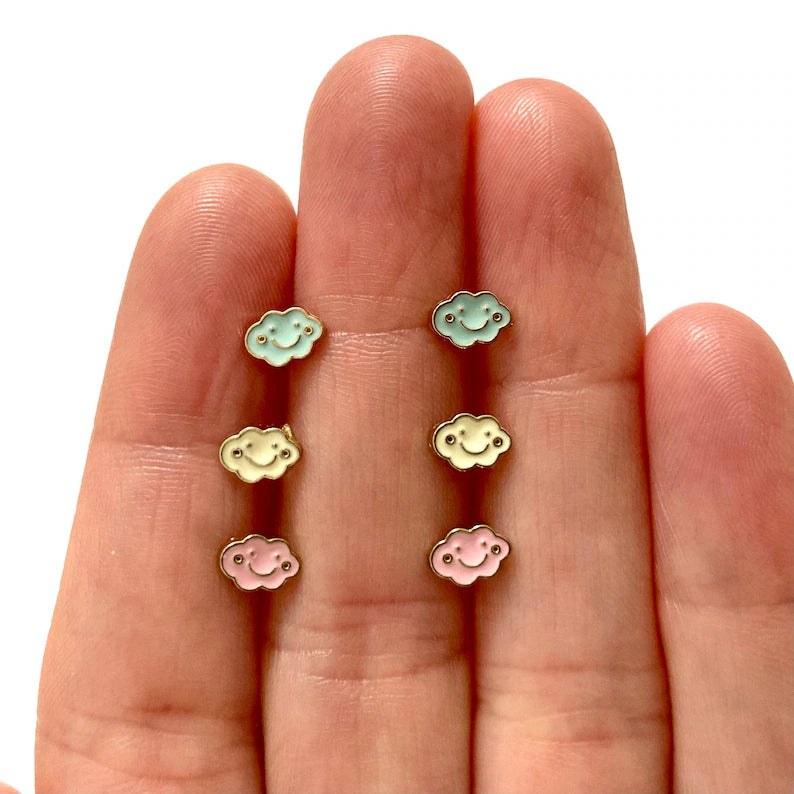 Tiny buttons Happy cloud 6mm