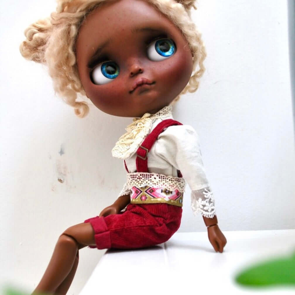 Blythe dungaree shorts sewing pattern Blythe doll instant DIGITAL download PDF