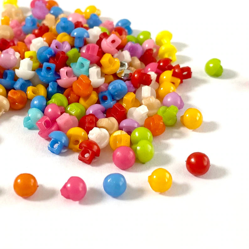 5mm tiny shank buttons Rainbow