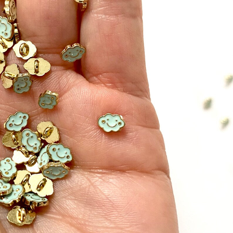 Tiny buttons Happy cloud 6mm