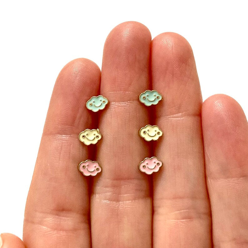 Tiny buttons Happy cloud 6mm