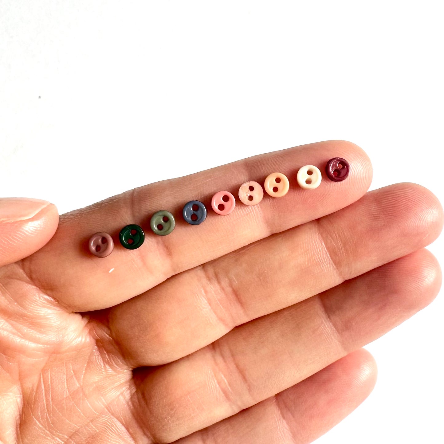 Mini buttons 4mm tiny buttons neutral