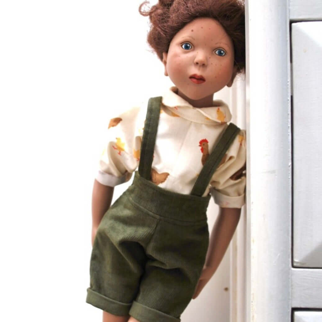 18” Dolls overalls shorts pattern instant PDF DIGITAL download