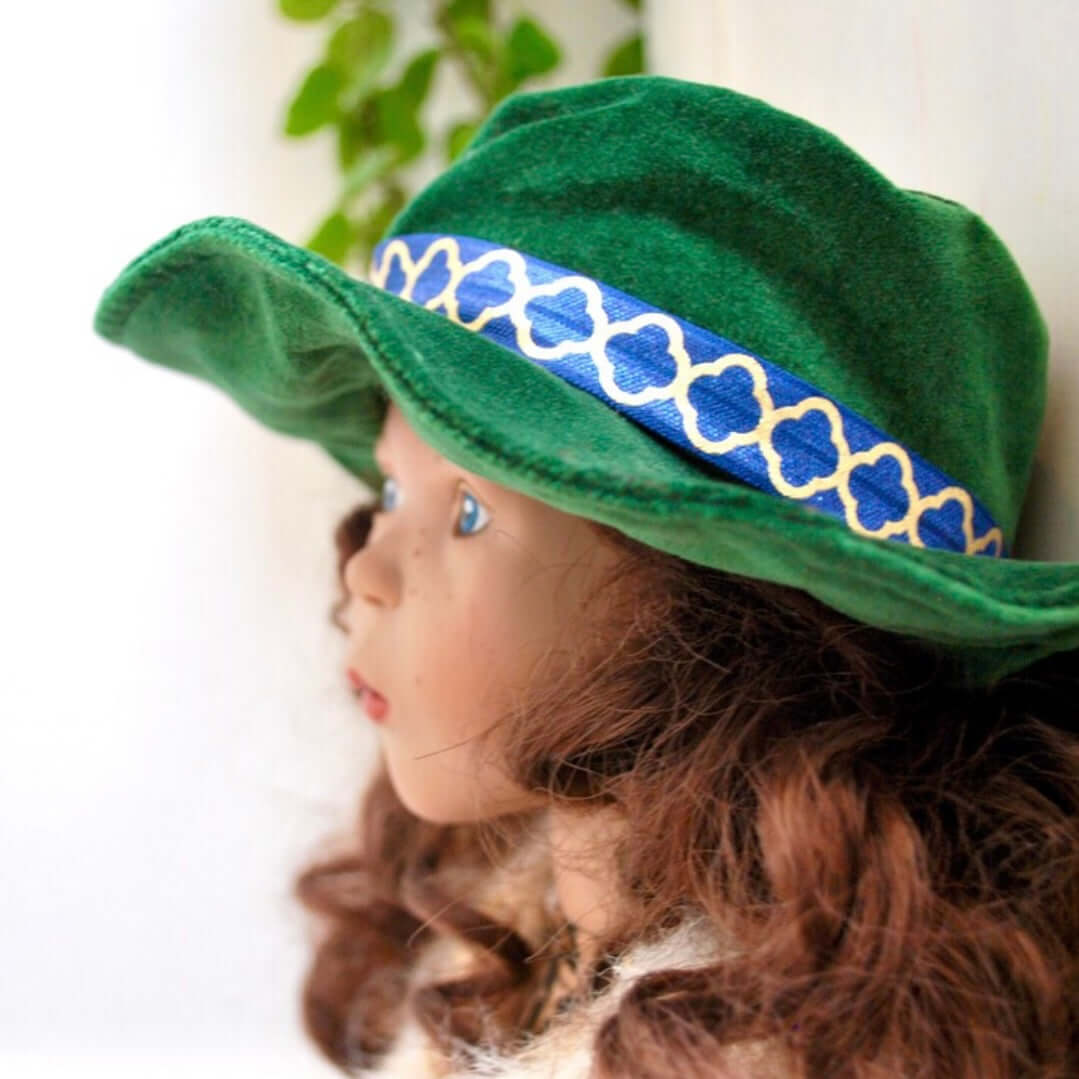 18" Dolls hat pattern dolls sunhat instant DIGITAL download