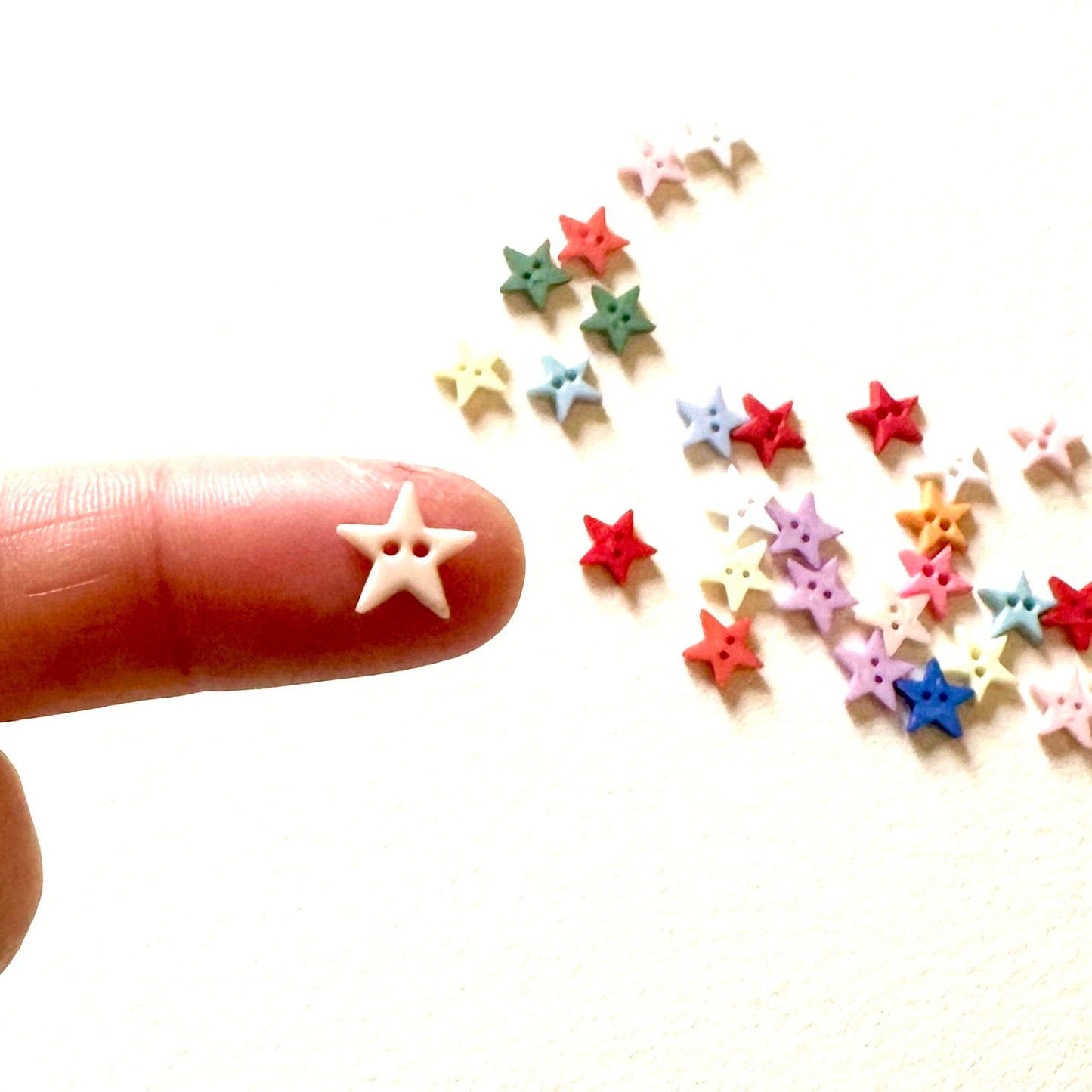 8mm Miniature star Buttons 2 Hole plastic