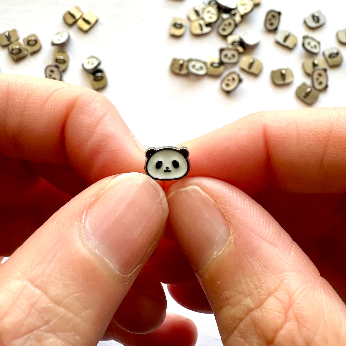 Panda buttons for dolls clothes 8mm