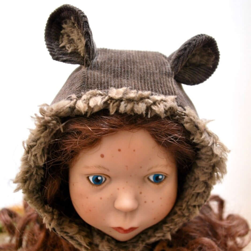 Dolls bear hat sewing pattern teddy hood instant DIGITAL download PDF