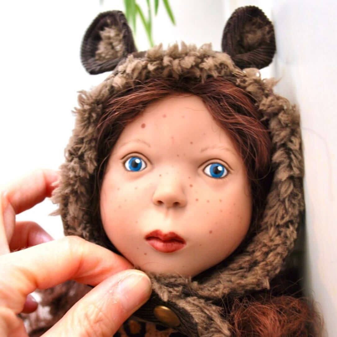 Dolls bear hat sewing pattern teddy hood instant DIGITAL download PDF