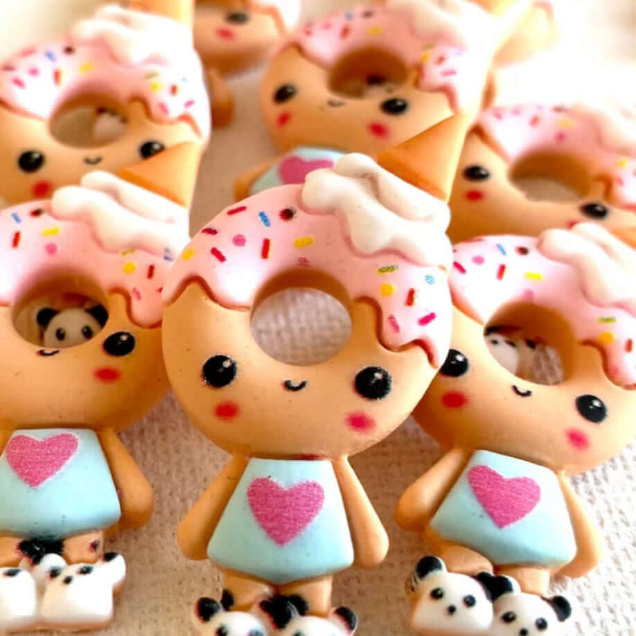 Kawaii Doughnut cake topper