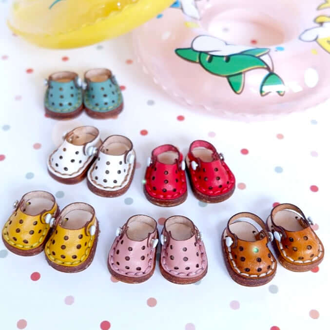 Tiny doll shoes leather doll sandals OB11 doll shoes 1/12 shoes - Blacksparrowuk