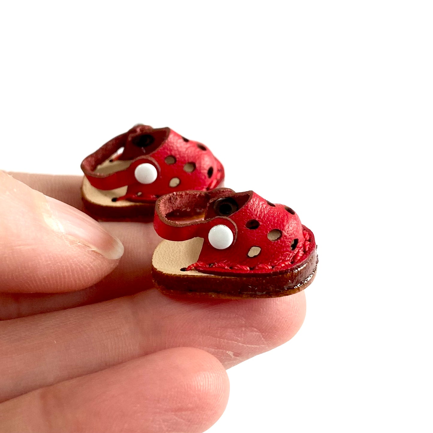 Tiny doll shoes leather doll sandals OB11 doll shoes 1/12 shoes - Blacksparrowuk