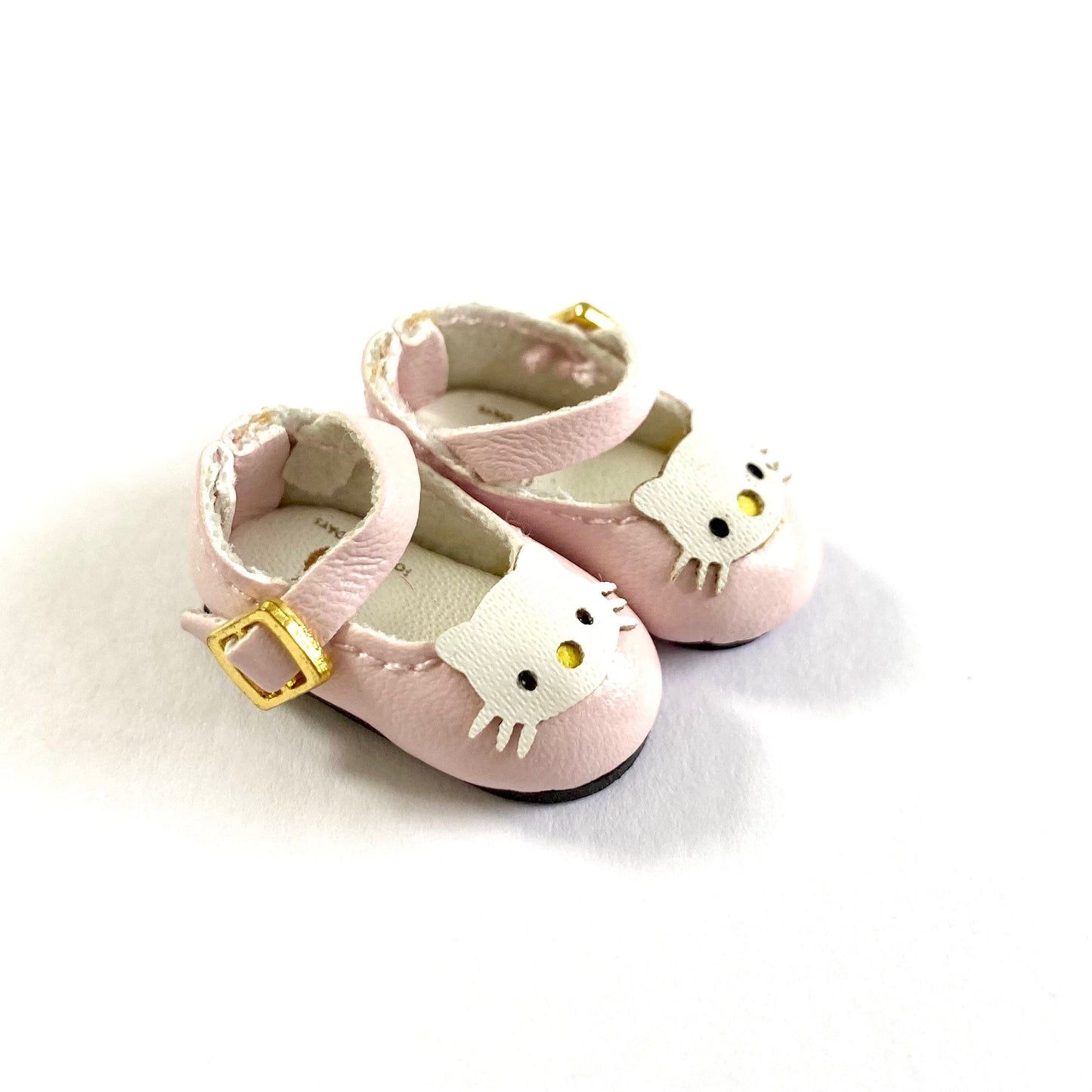 Tiny leather Blythe doll shoes Pink Blue Cat Kitty BJD doll shoes Doll buckle shoes - Blacksparrowuk