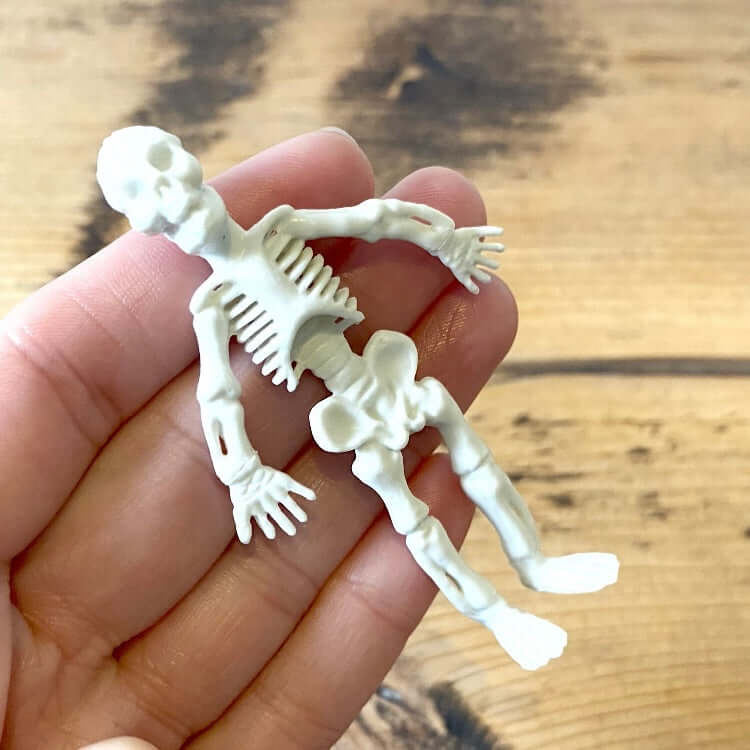 Miniature Skeleton figurine plastic Halloween decoration 7cm x 4cm - Blacksparrowuk