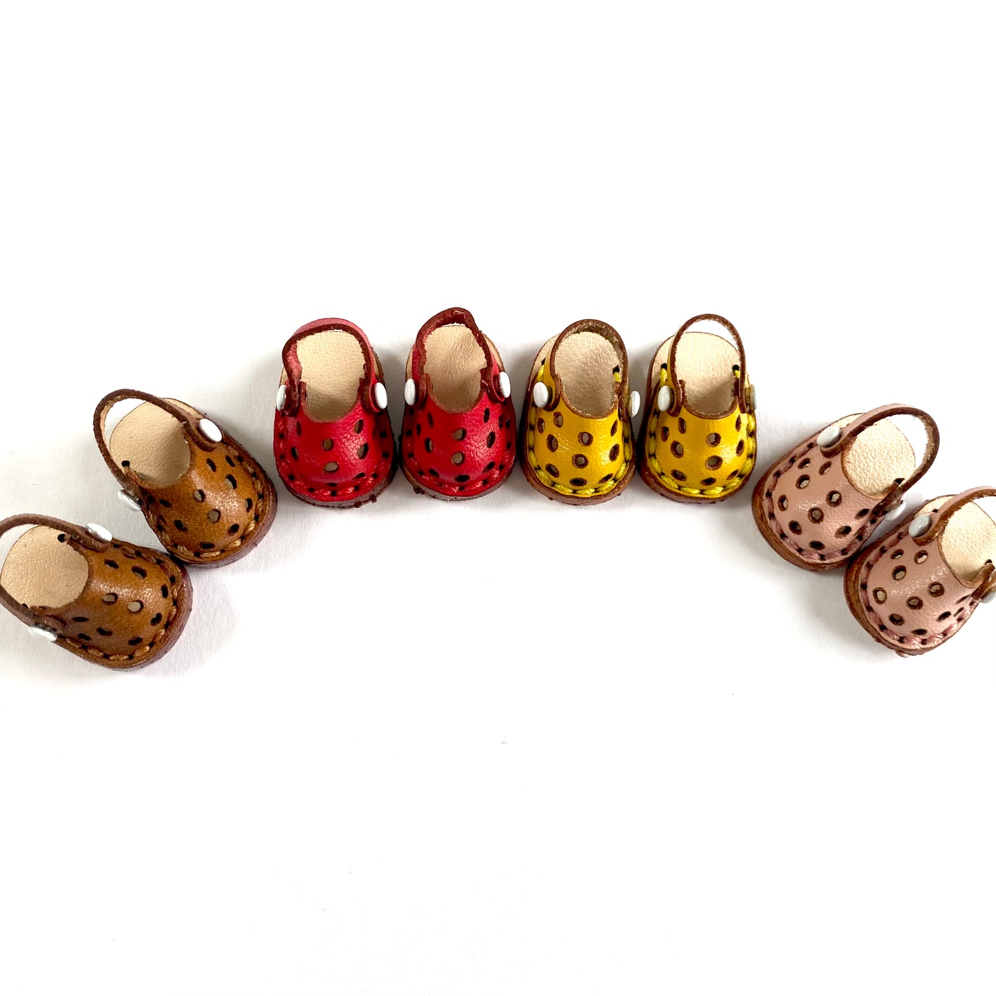 Tiny doll shoes leather doll sandals OB11 doll shoes 1/12 shoes - Blacksparrowuk