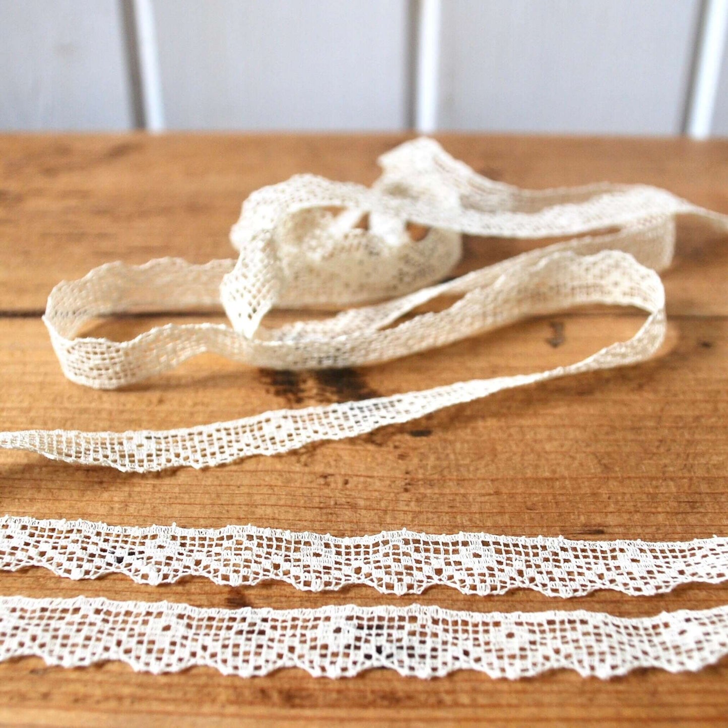 10mm lace trim Genuine vintage lace Cream edging trim - Blacksparrowuk