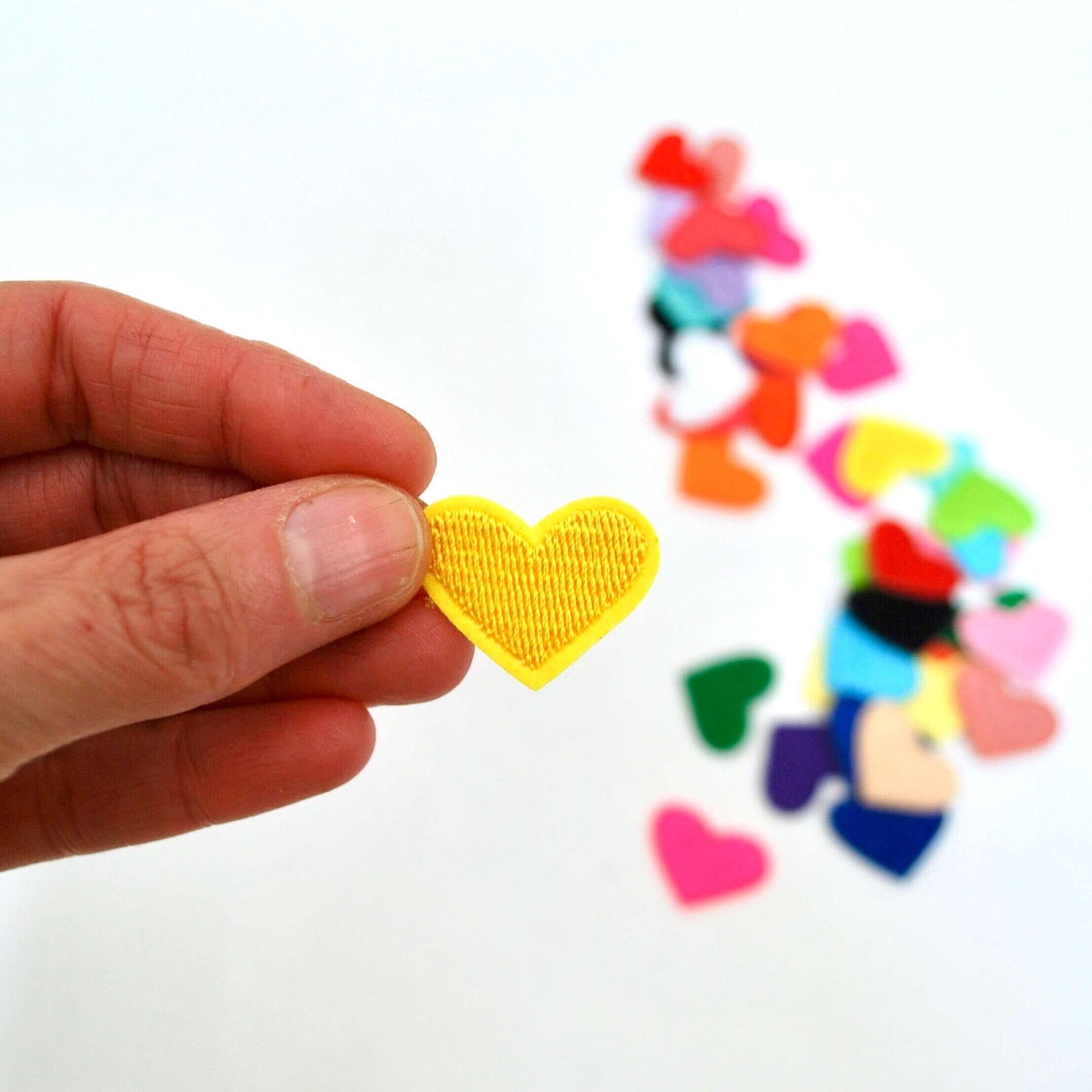 Love heart patches Mini Sew on or Iron on appliqué love heart embroidery patches - Blacksparrowuk