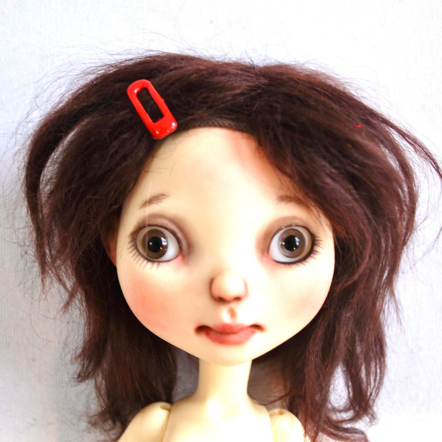 Doll hair clips 20mm tiny rectangle Blythe hair grips - Blacksparrowuk