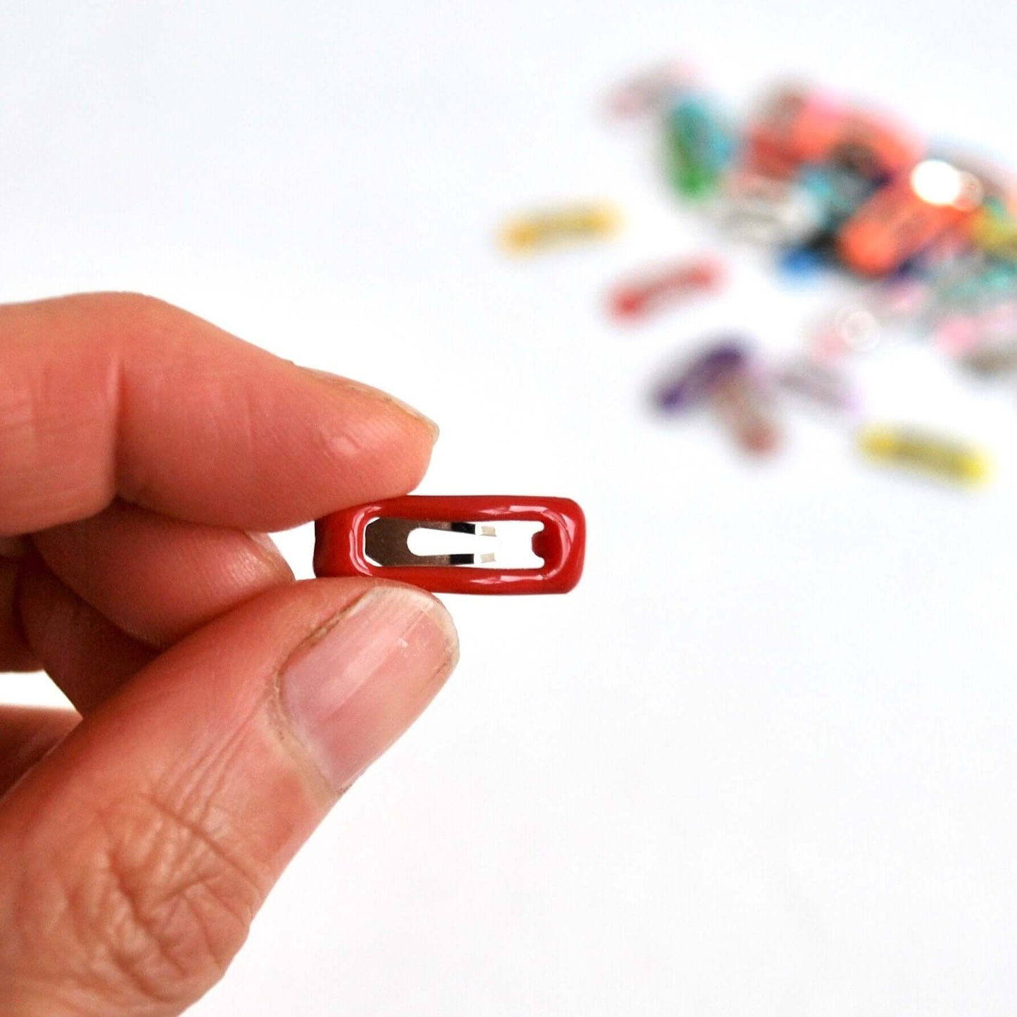Doll hair clips 20mm tiny rectangle Blythe hair grips - Blacksparrowuk