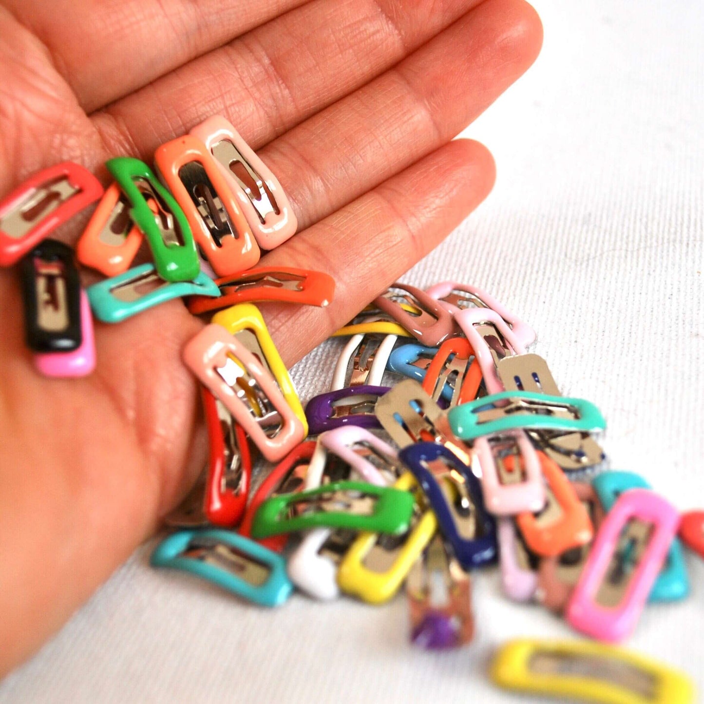 Doll hair clips 20mm tiny rectangle Blythe hair grips - Blacksparrowuk