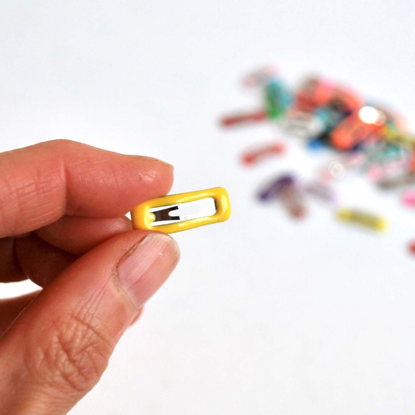Doll hair clips 20mm tiny rectangle Blythe hair grips - Blacksparrowuk