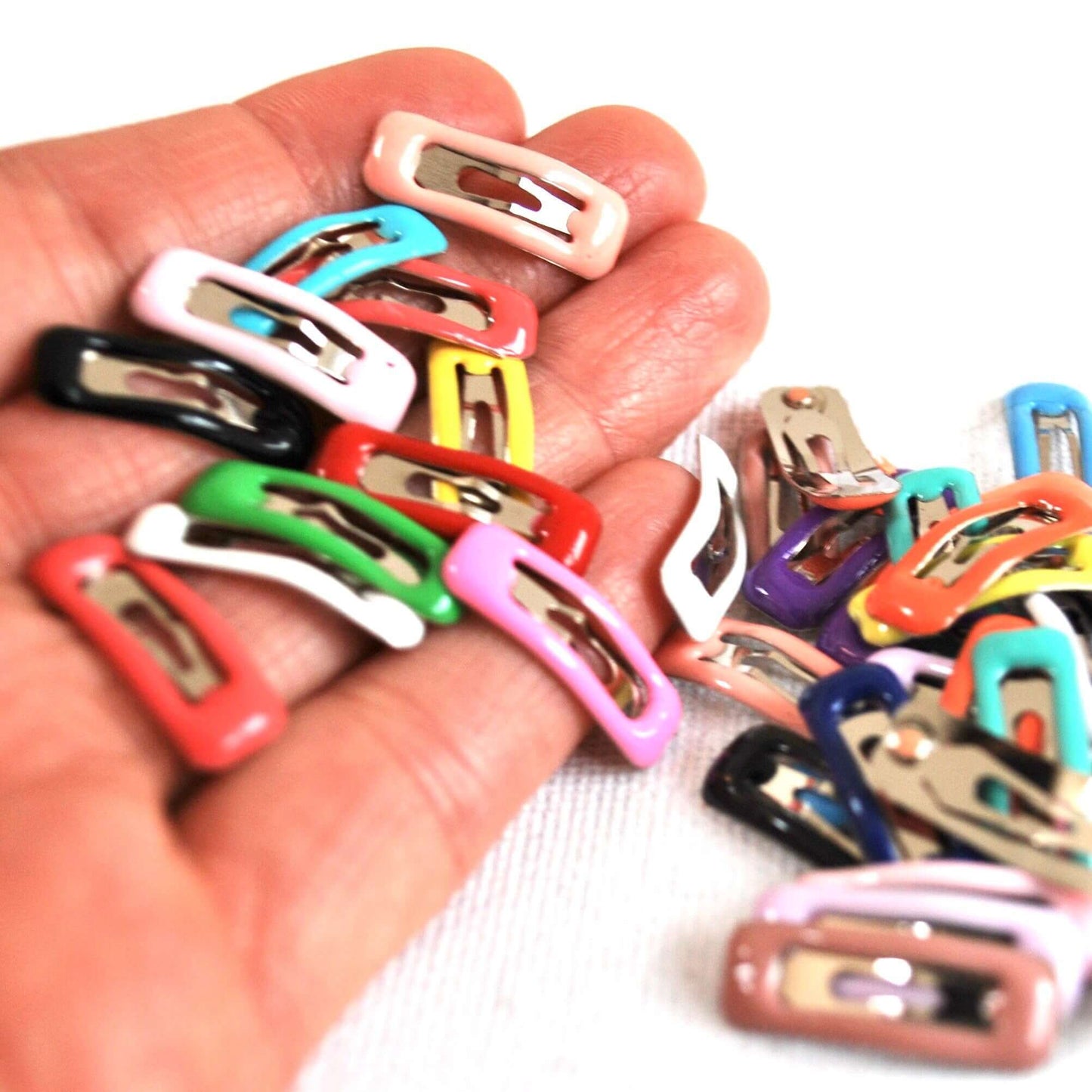 Doll hair clips 20mm tiny rectangle Blythe hair grips - Blacksparrowuk