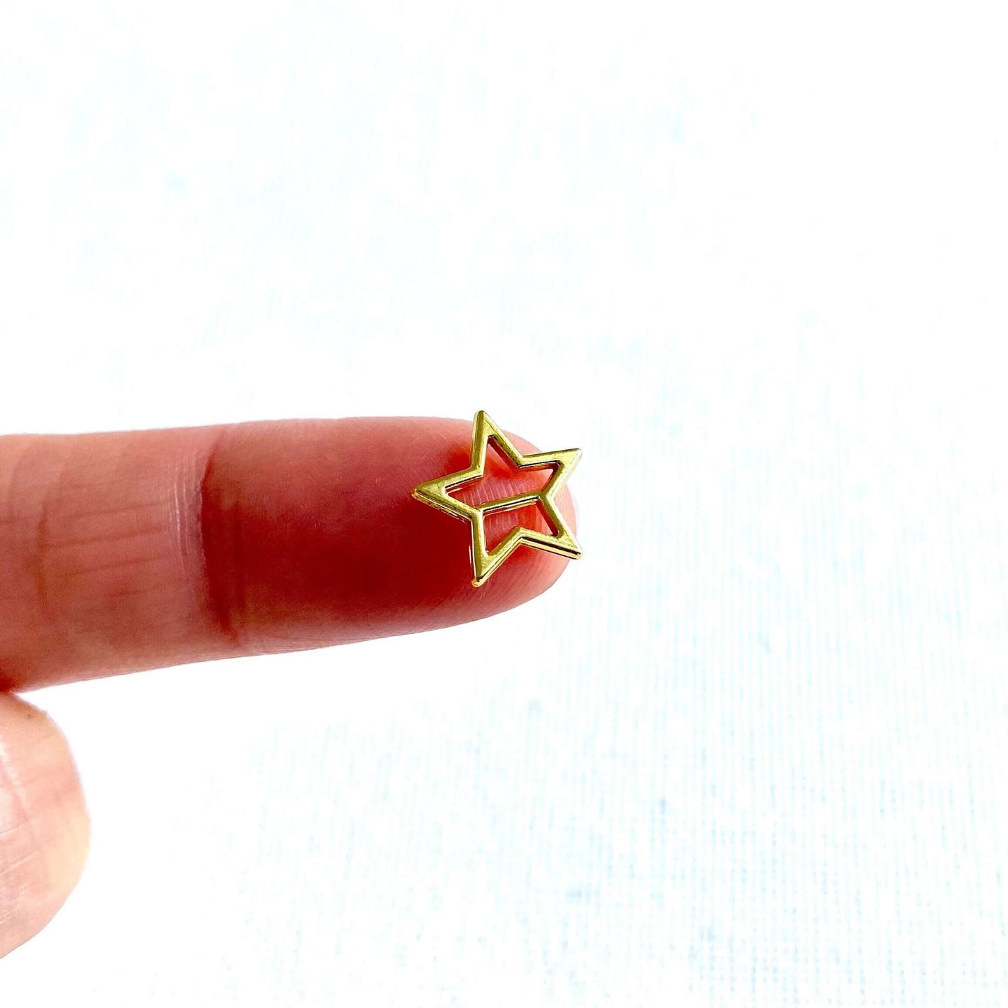 Mini Star buckles 10mm (3.5mm inner) Doll shoe buckles - Blacksparrowuk