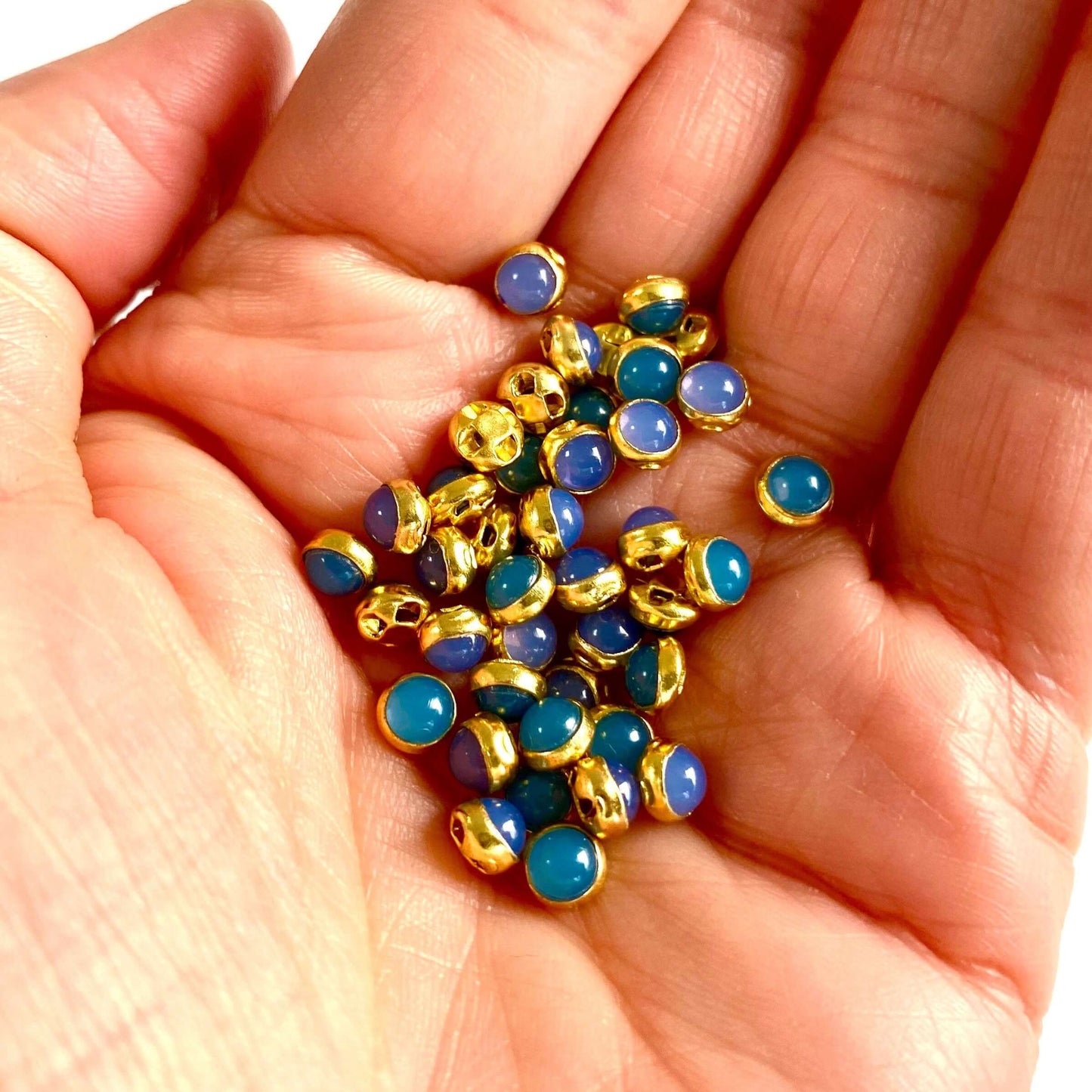 Tiny buttons for Doll clothes Faux pearl 4mm shank buttons - Blacksparrowuk