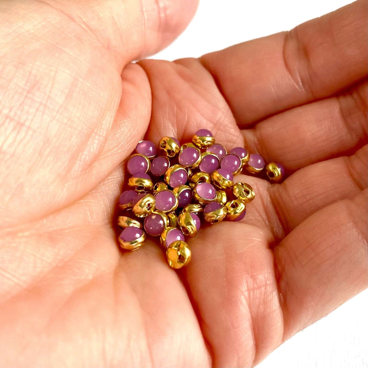 Tiny buttons for Doll clothes Faux pearl 4mm shank buttons - Blacksparrowuk