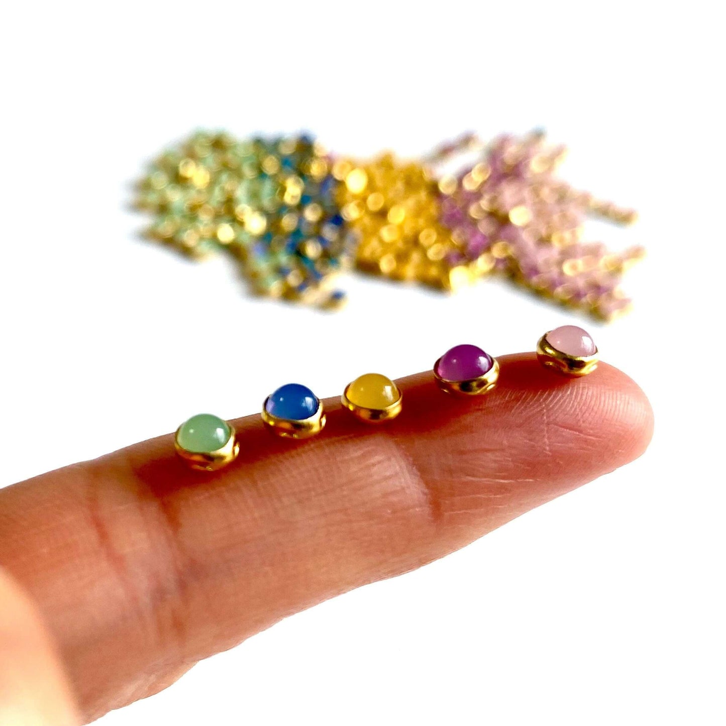 Tiny buttons for Doll clothes Faux pearl 4mm shank buttons - Blacksparrowuk