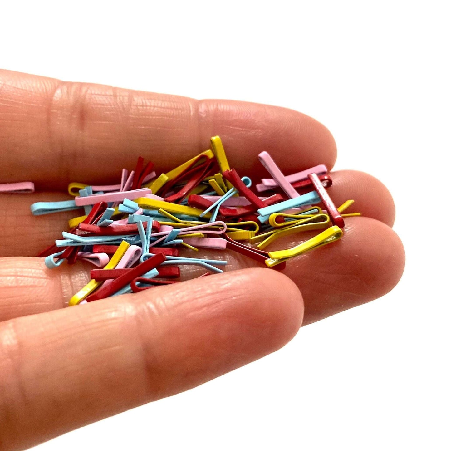Doll hair clips 2pcs Mini Hairpins 10mm tiny Bobby pins - Blacksparrowuk