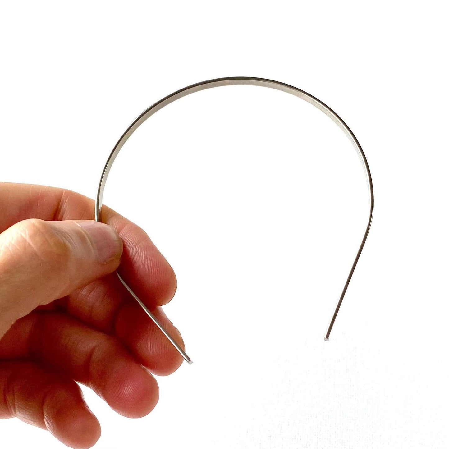 Doll Mini Headband 3mm slim flat Metal hairband blank - Blacksparrowuk
