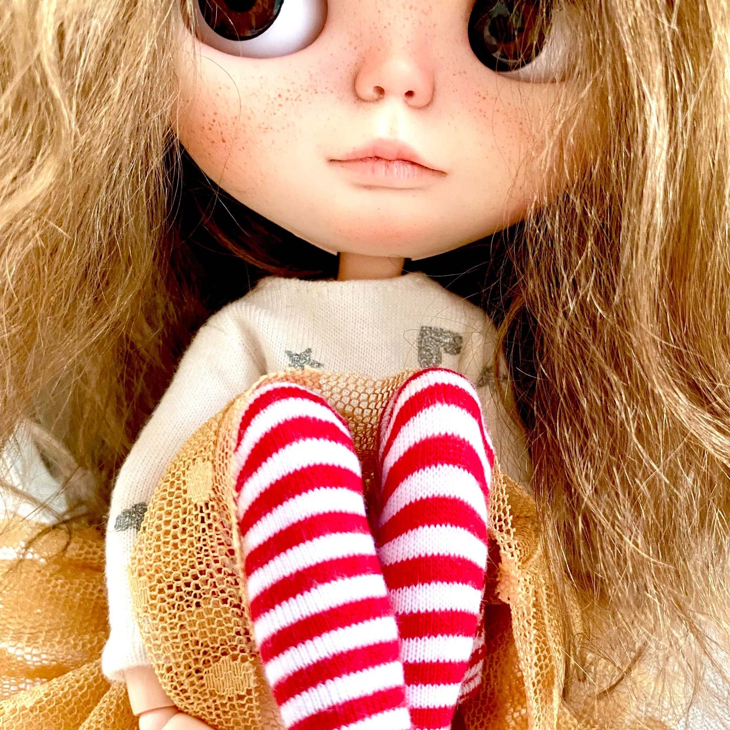 Blythe doll socks Green Stripy doll socks BJD socks - Blacksparrowuk