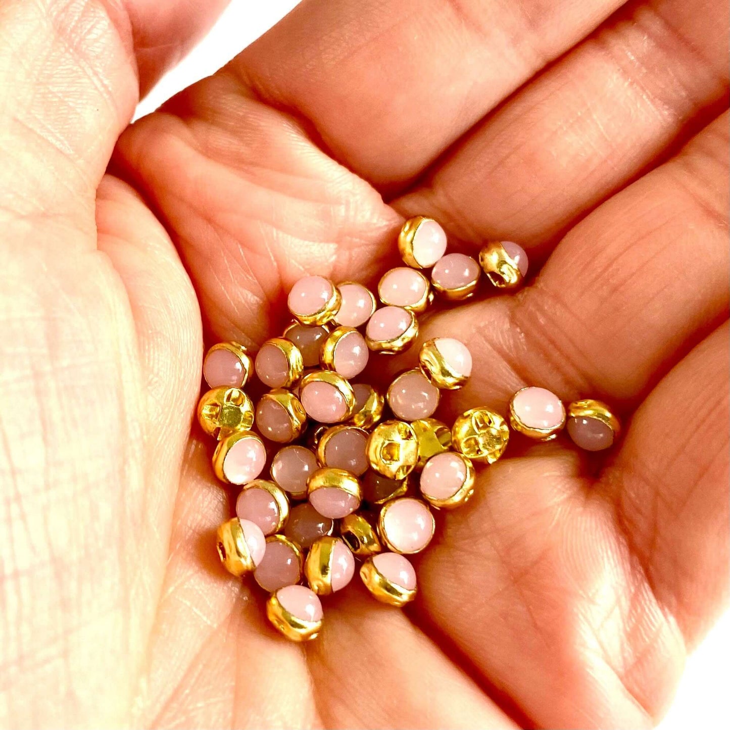 Tiny buttons for Doll clothes Faux pearl 4mm shank buttons - Blacksparrowuk