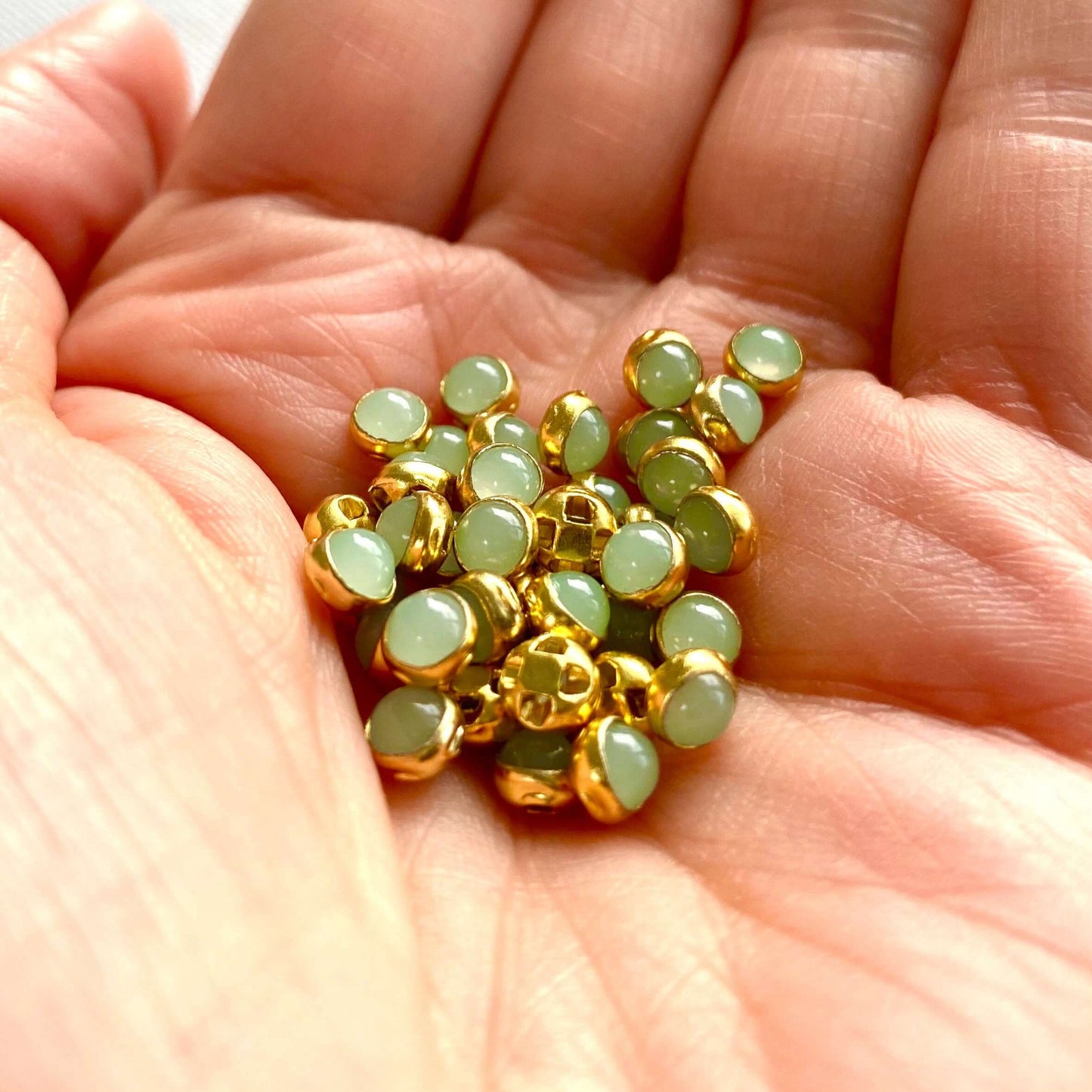 Tiny buttons for Doll clothes Faux pearl 4mm shank buttons - Blacksparrowuk