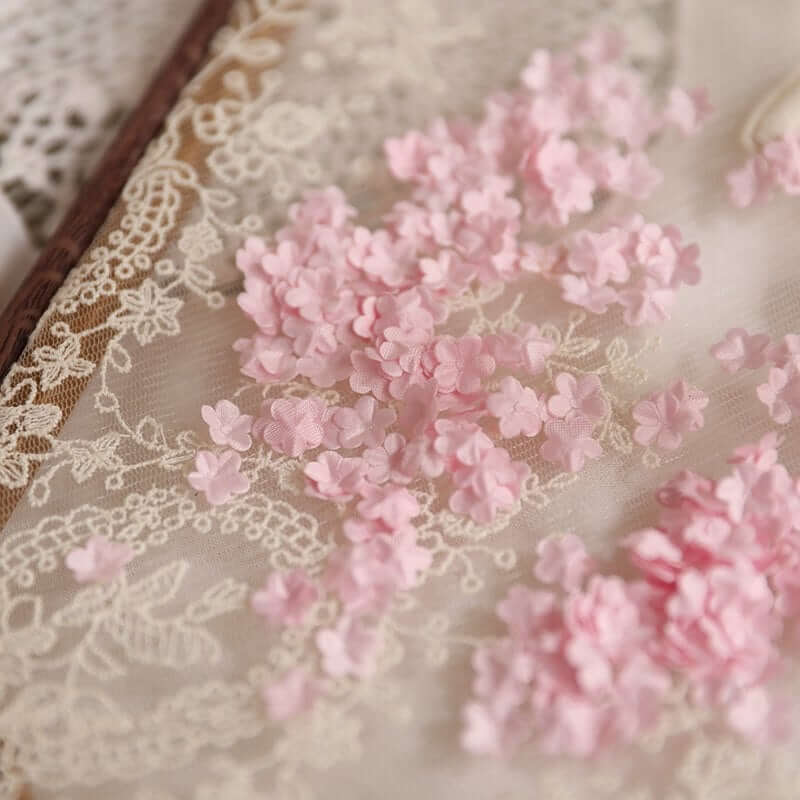 Fabric flowers for Doll clothes 9mm Fabric Sew on flowers - Blacksparrowuk