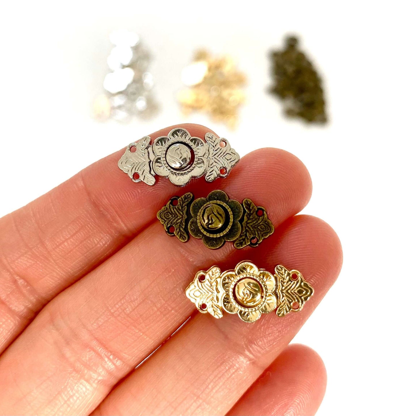 Mini doll buckles Doll belt Vintage style miniature dolls shoe buckle - Blacksparrowuk