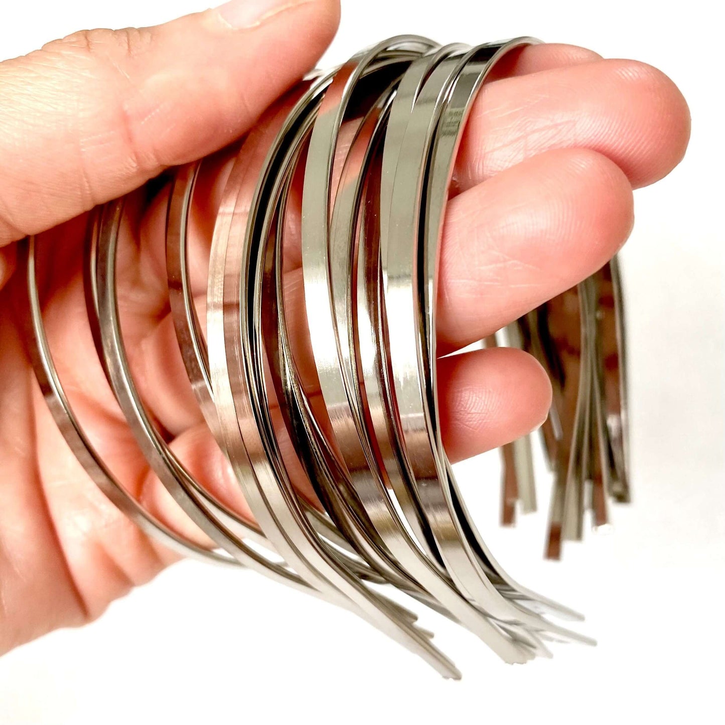 Doll Mini Headband 3mm slim flat Metal hairband blank - Blacksparrowuk