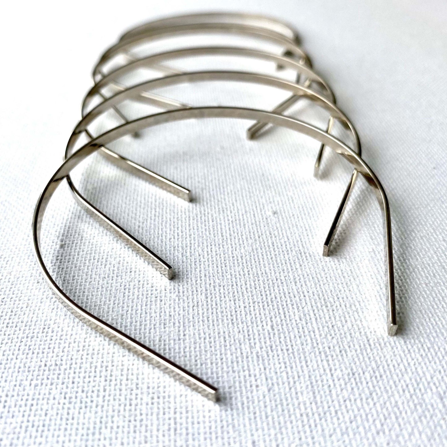 Doll Mini Headband 3mm slim flat Metal hairband blank - Blacksparrowuk
