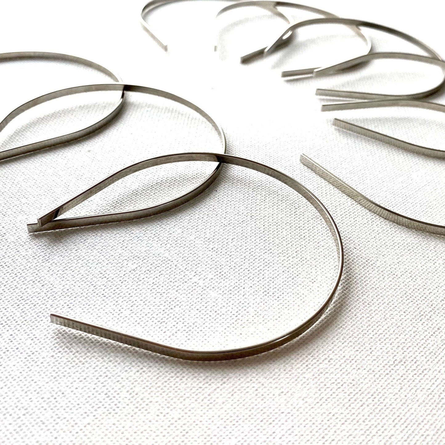 Doll Mini Headband 3mm slim flat Metal hairband blank - Blacksparrowuk