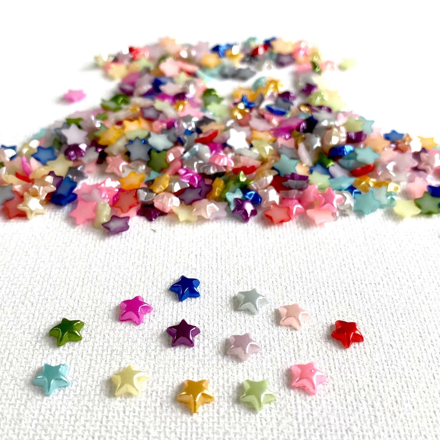 6mm Star cabochon Flatback stars - Blacksparrowuk
