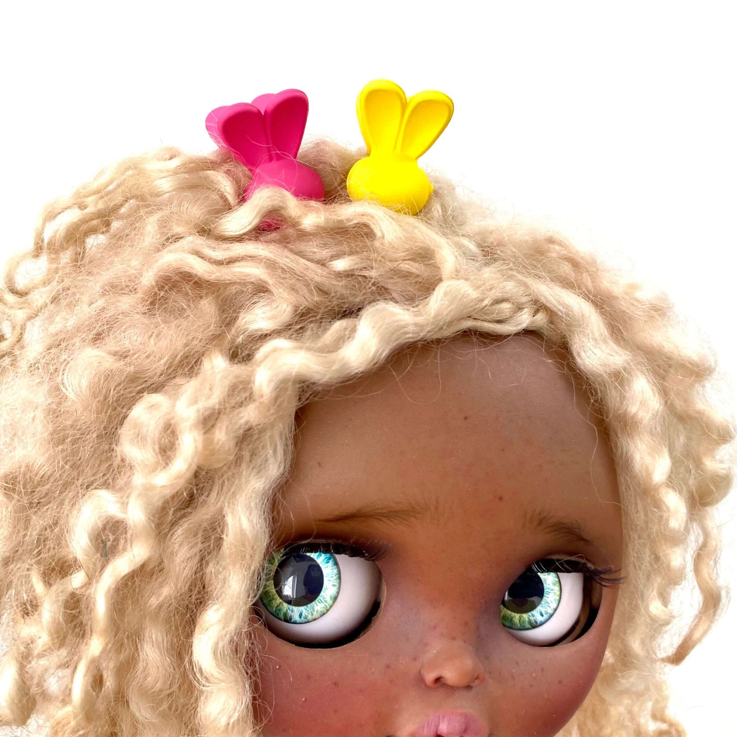 Doll Hair clips Mini Bunny ears - Blacksparrowuk