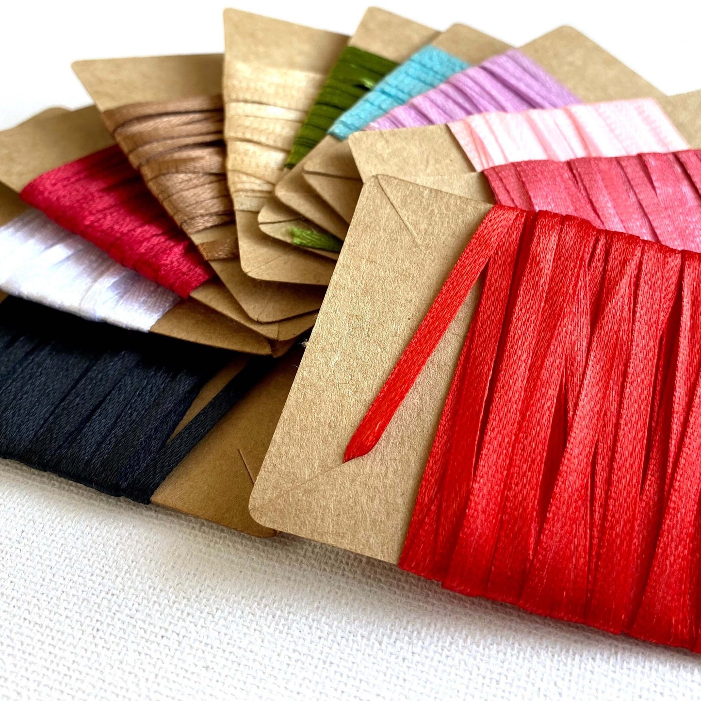 3mm Ribbon Skinny Satin 5 metres Super slim - Blacksparrowuk