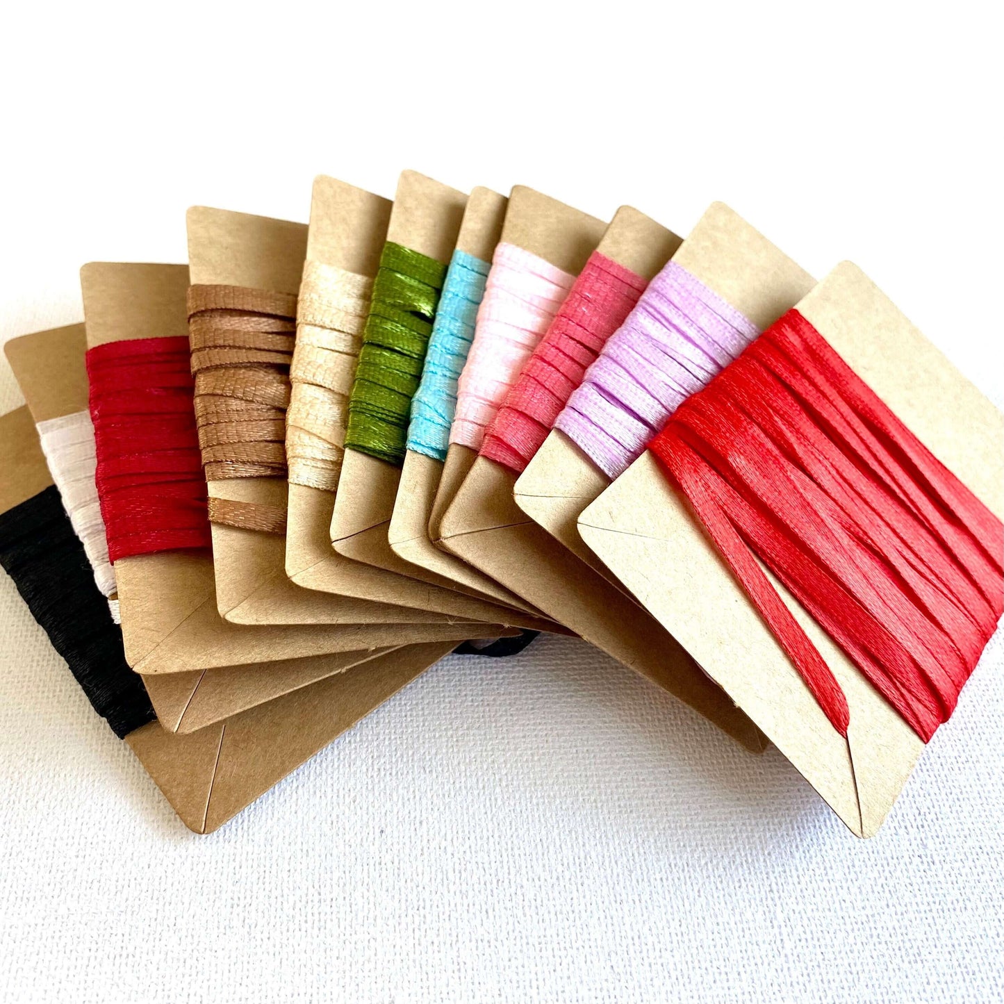 3mm Ribbon Skinny Satin 5 metres Super slim - Blacksparrowuk
