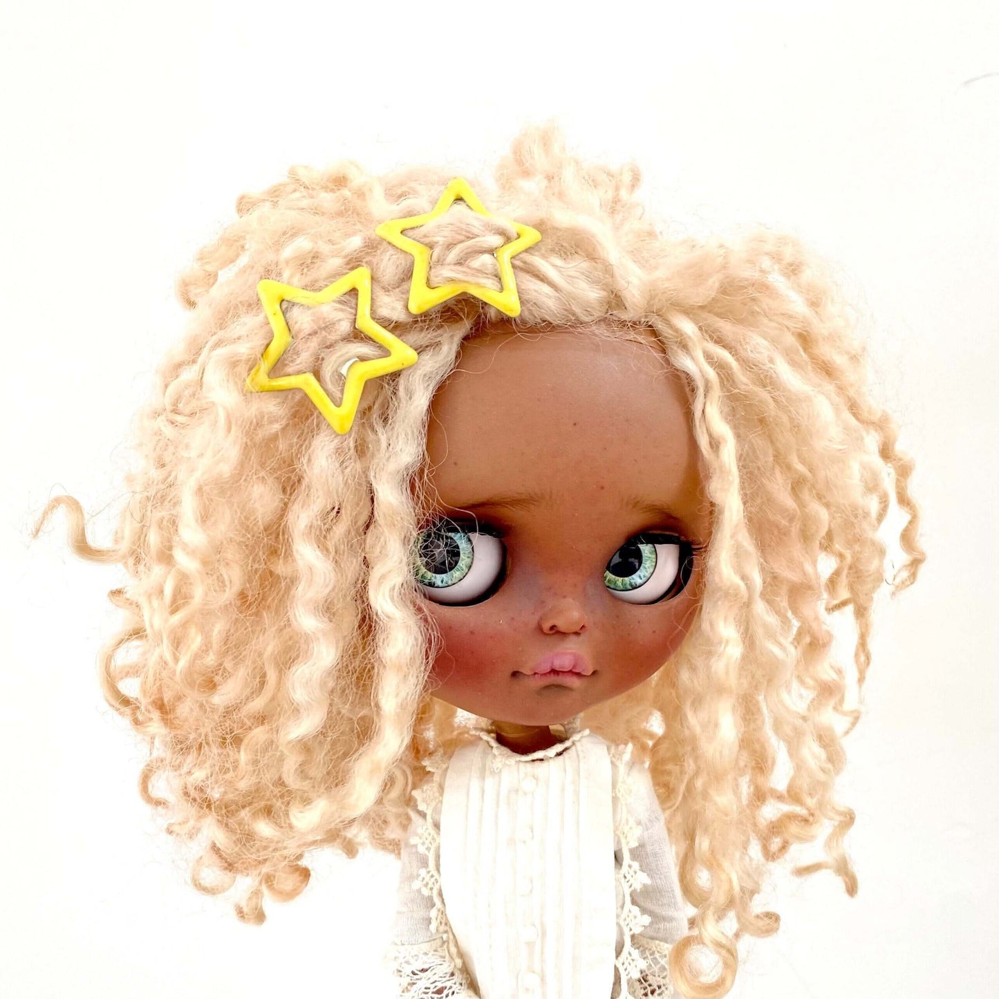 Doll hair clips 20mm mini Star Blythe hair grips UK seller - Blacksparrowuk