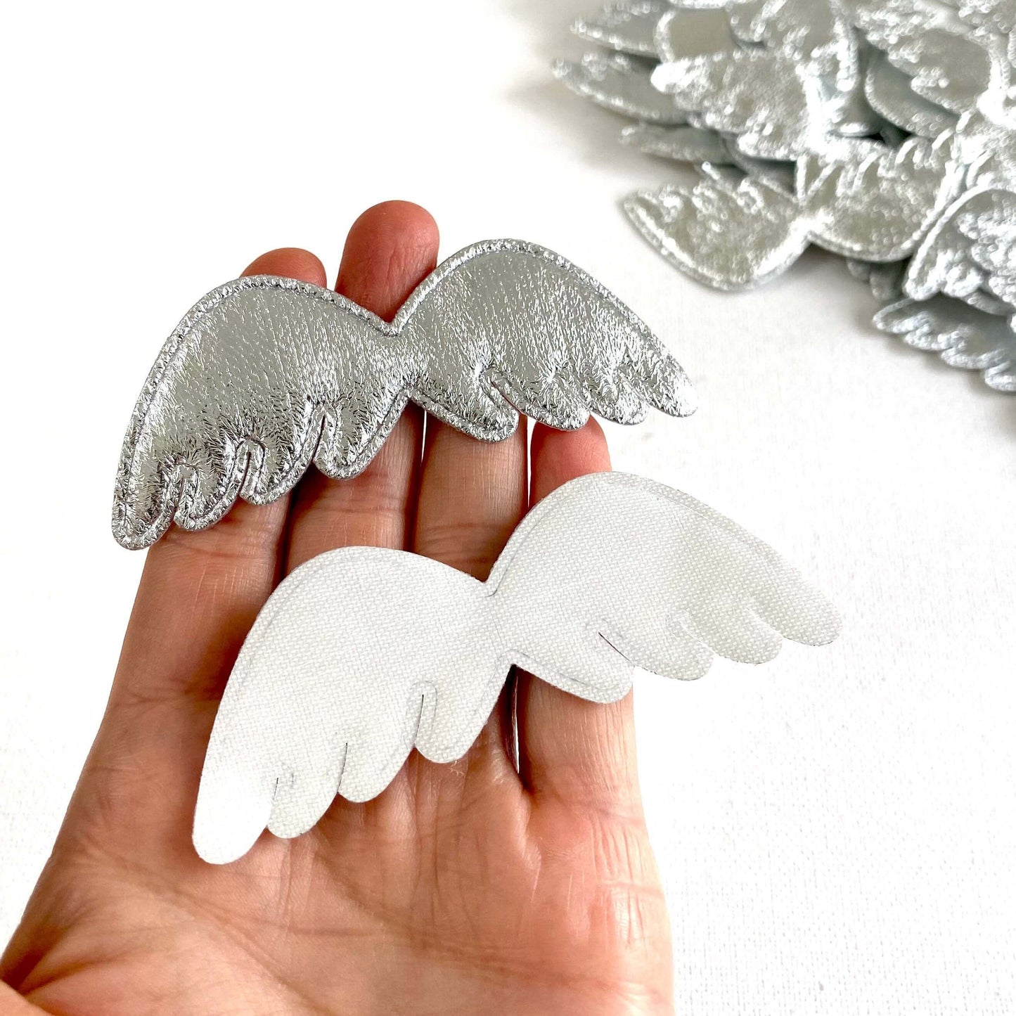 Angel wings for crafting Fabric sew on patch applique - Blacksparrowuk